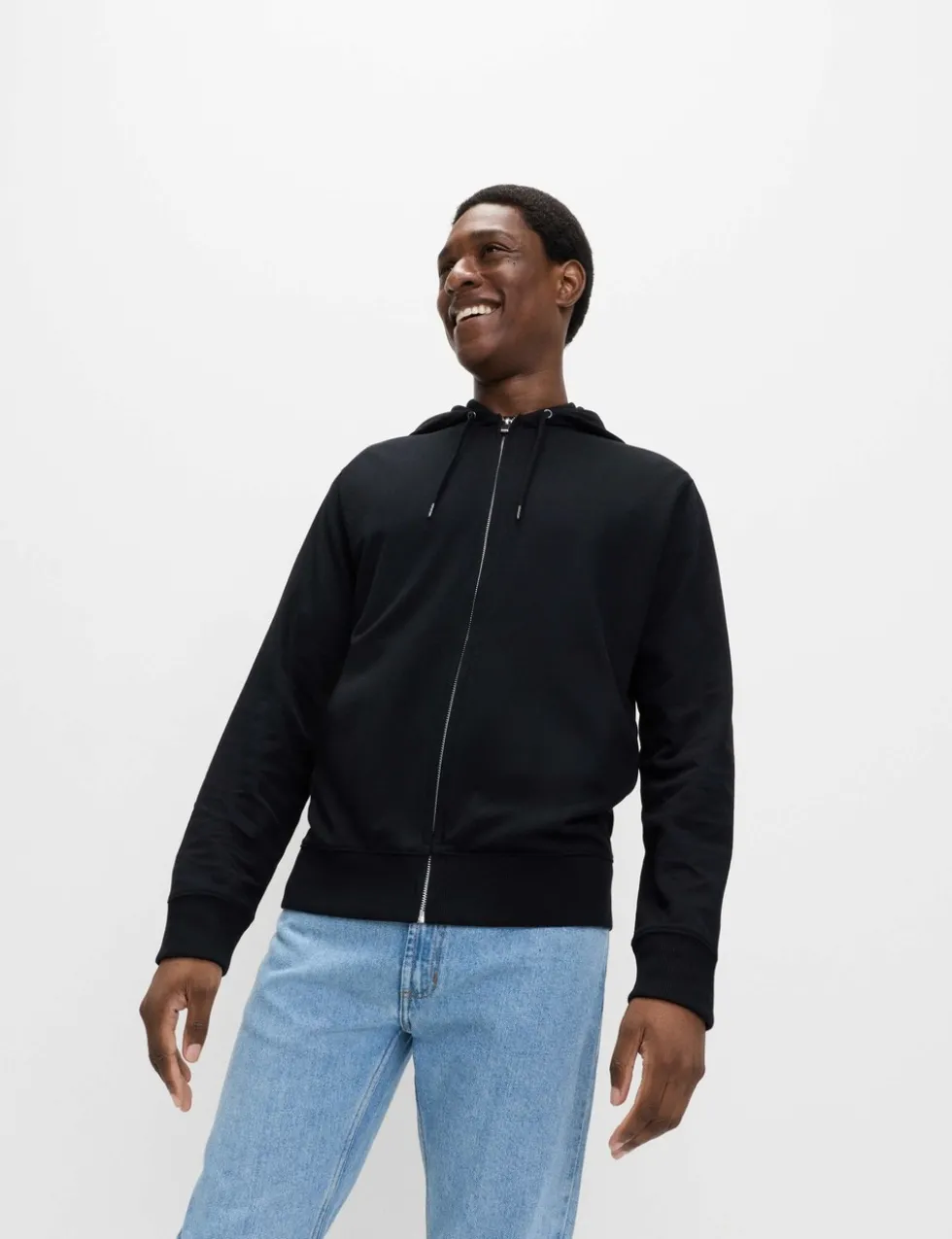 Cotton Rich Zip Through Hoodie