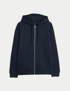 Cotton Rich Zip Through Hoodie