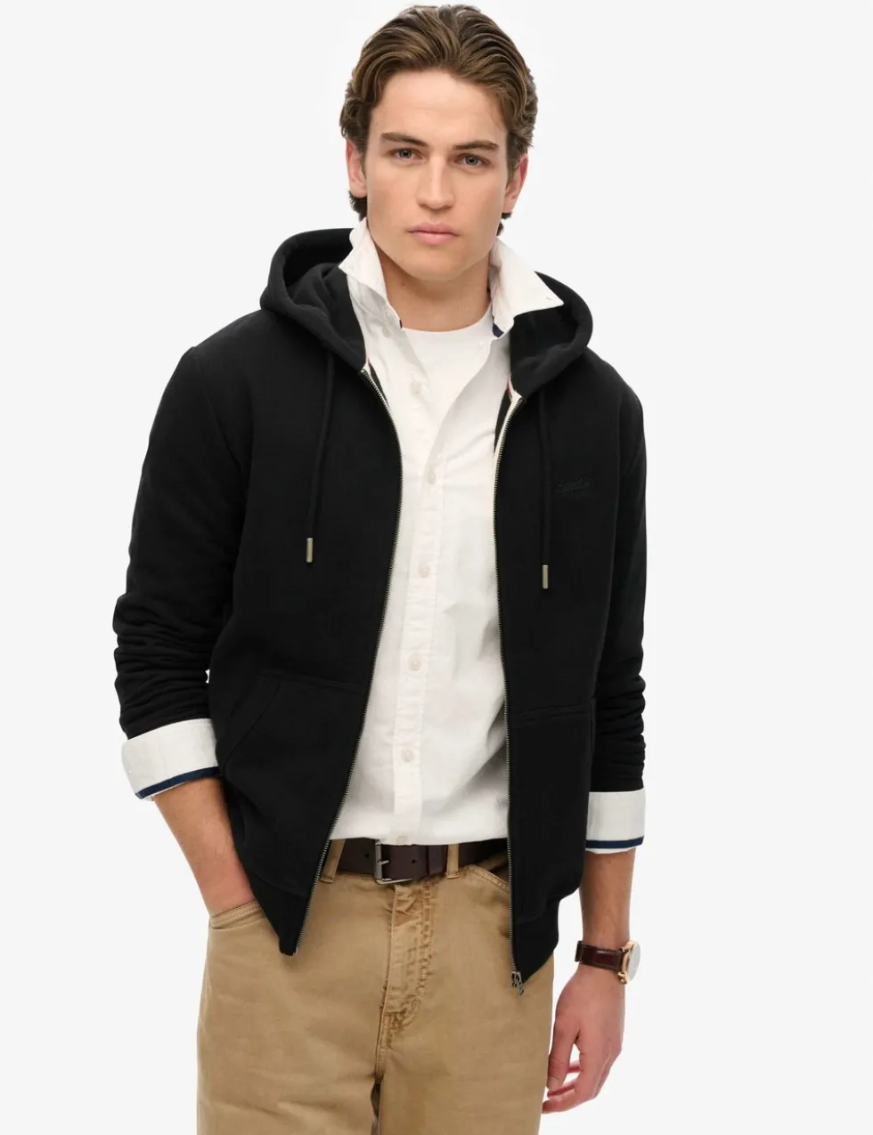Cotton Rich Zip Up Hoodie