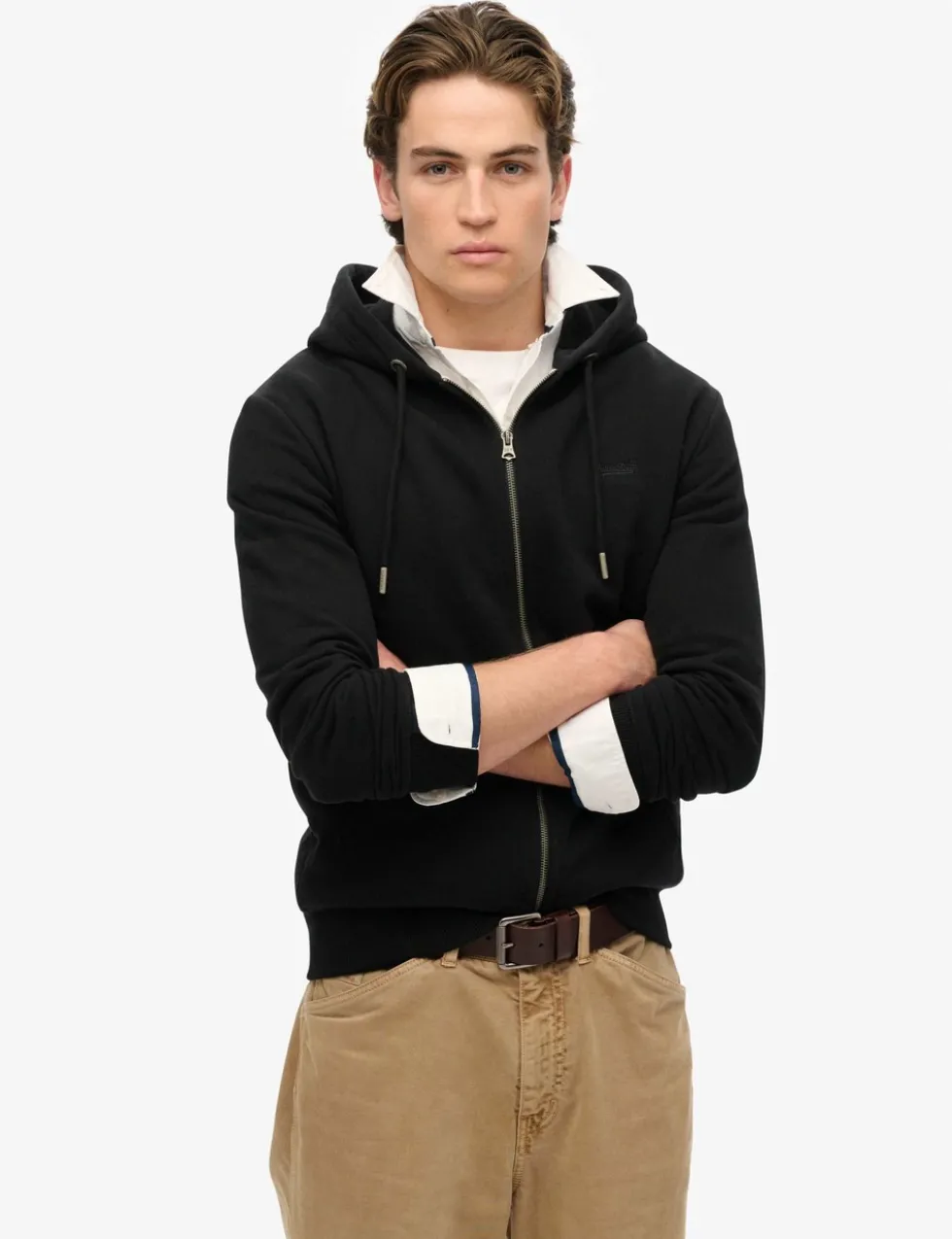 Cotton Rich Zip Up Hoodie