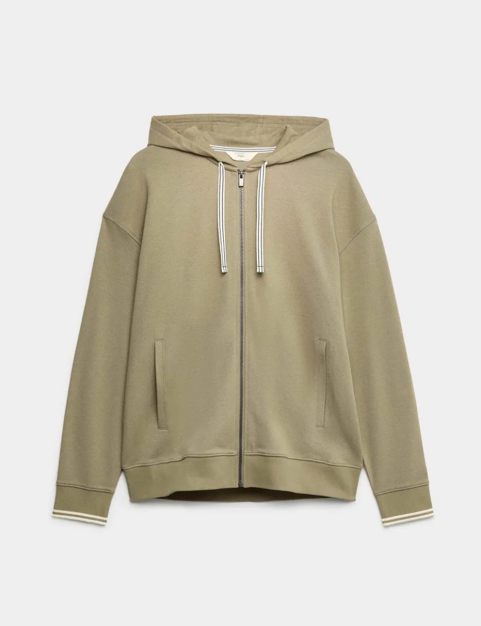 Cotton Rich Zip Up Hoodie
