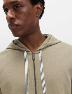 Cotton Rich Zip Up Hoodie