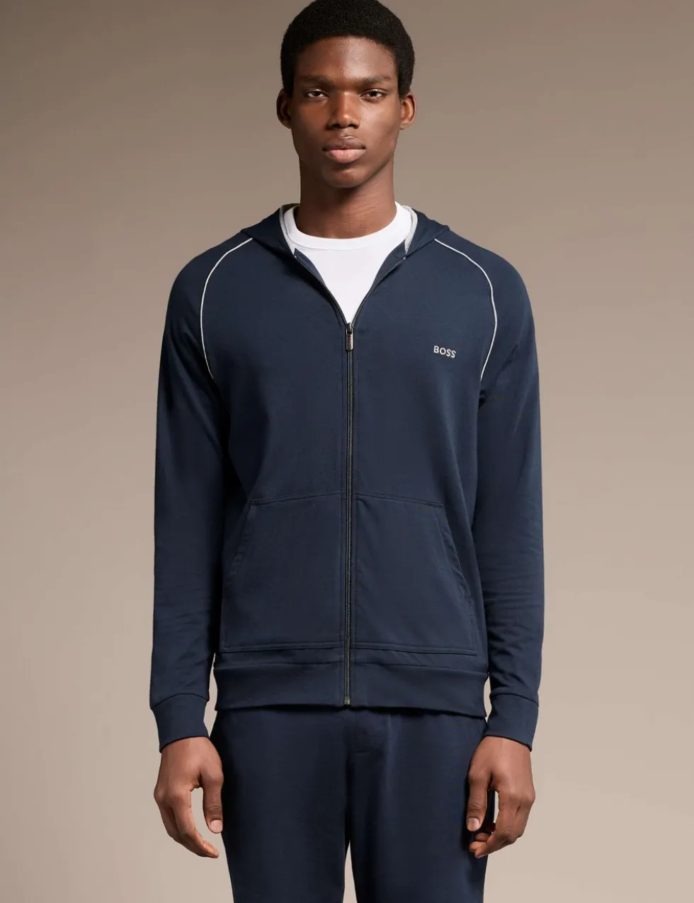 Cotton Rich Zip Up Hoodie