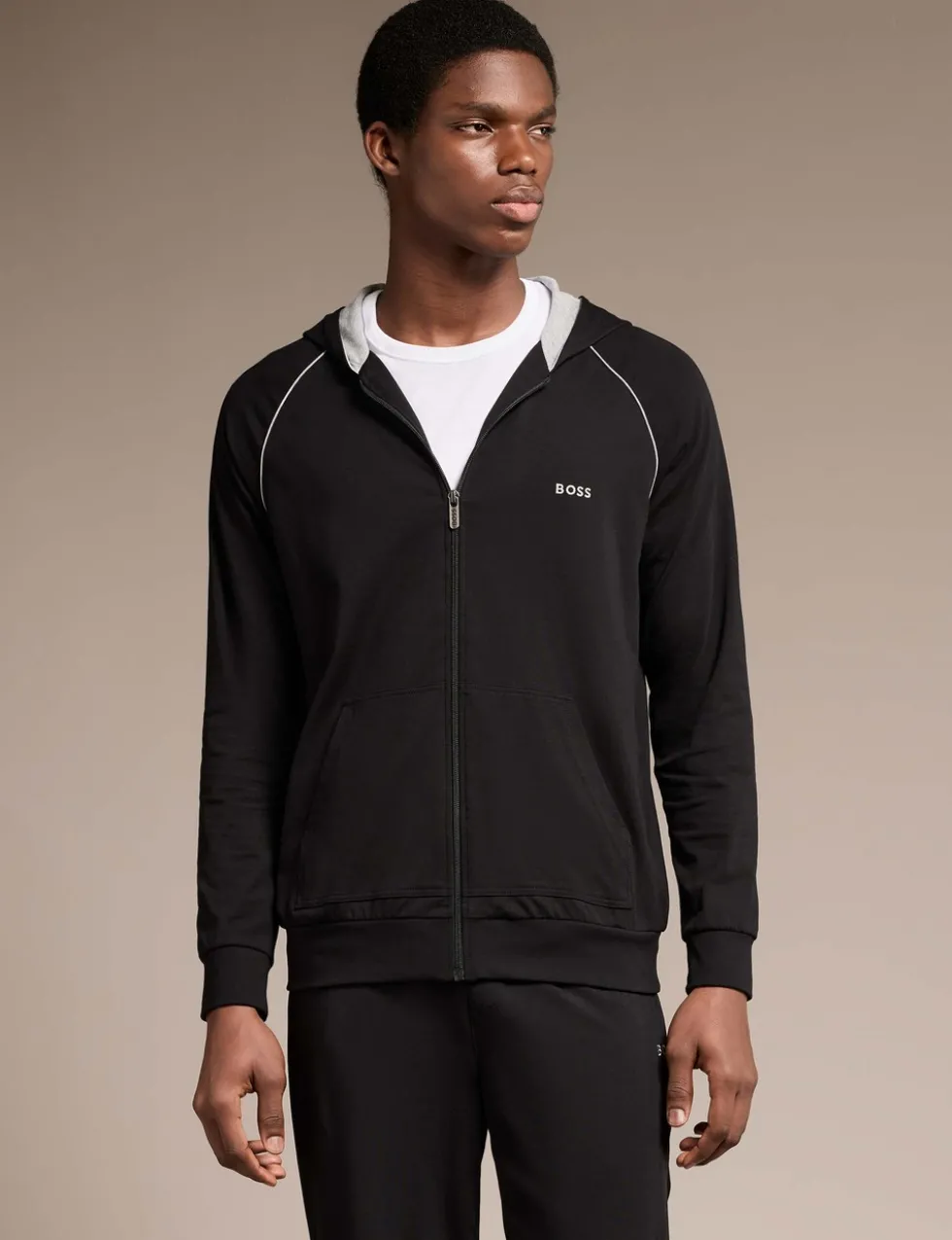 Cotton Rich Zip Up Hoodie
