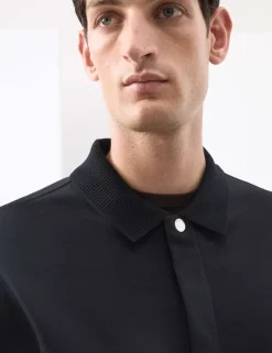 Cotton Rich Zip Up Overshirt
