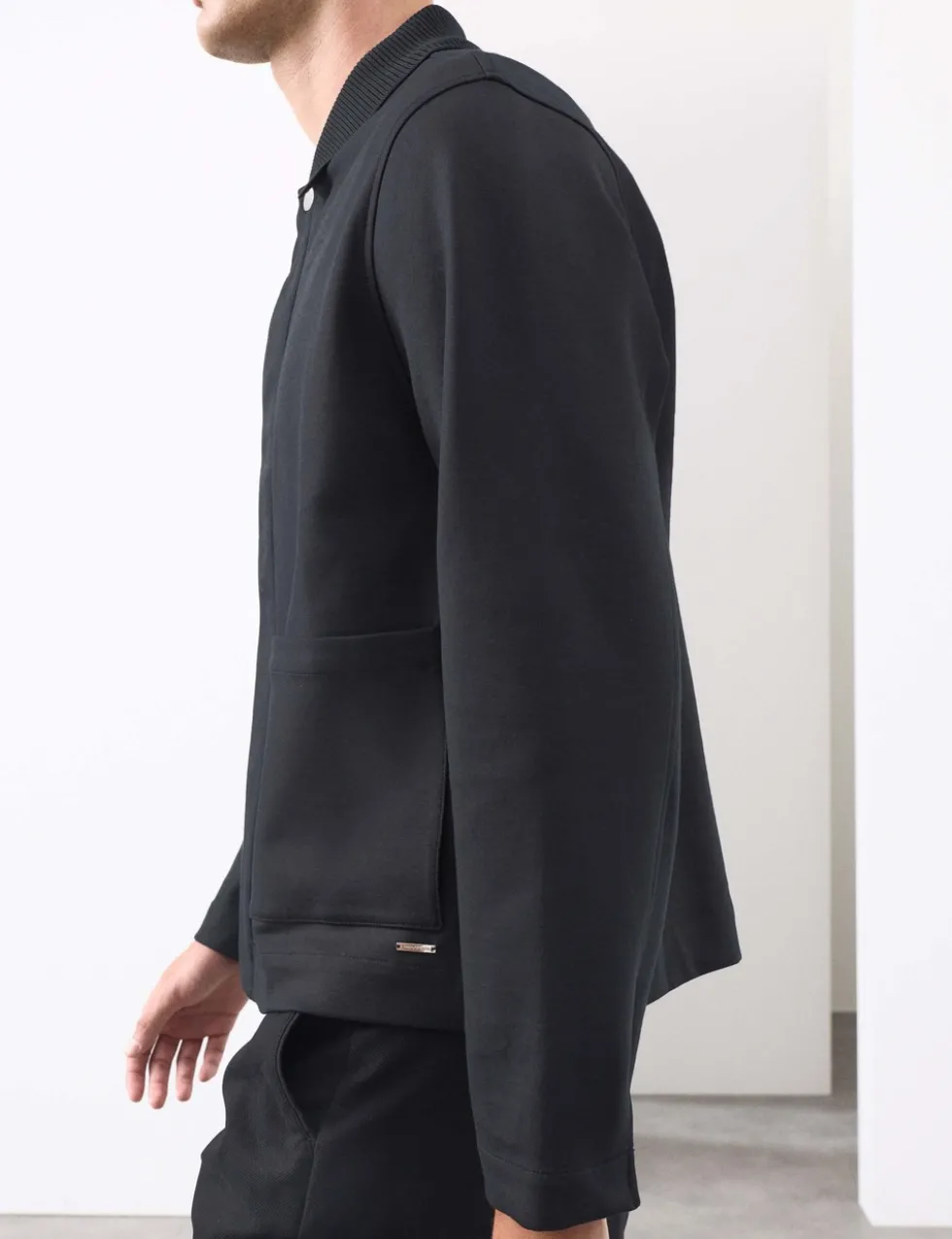 Cotton Rich Zip Up Overshirt