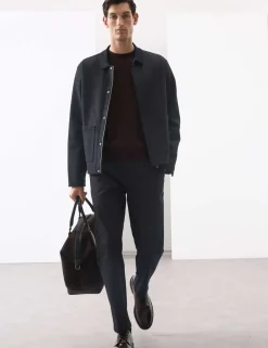 Cotton Rich Zip Up Overshirt