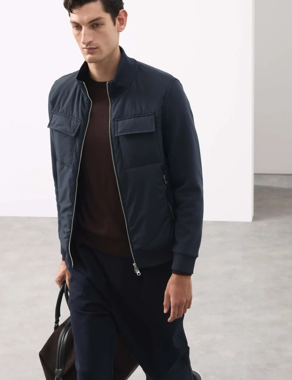 Cotton Rich Zip Up Pocket Jacket