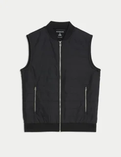 Cotton Rich Zip Up Quilted Gilet with Stormwearâ„¢
