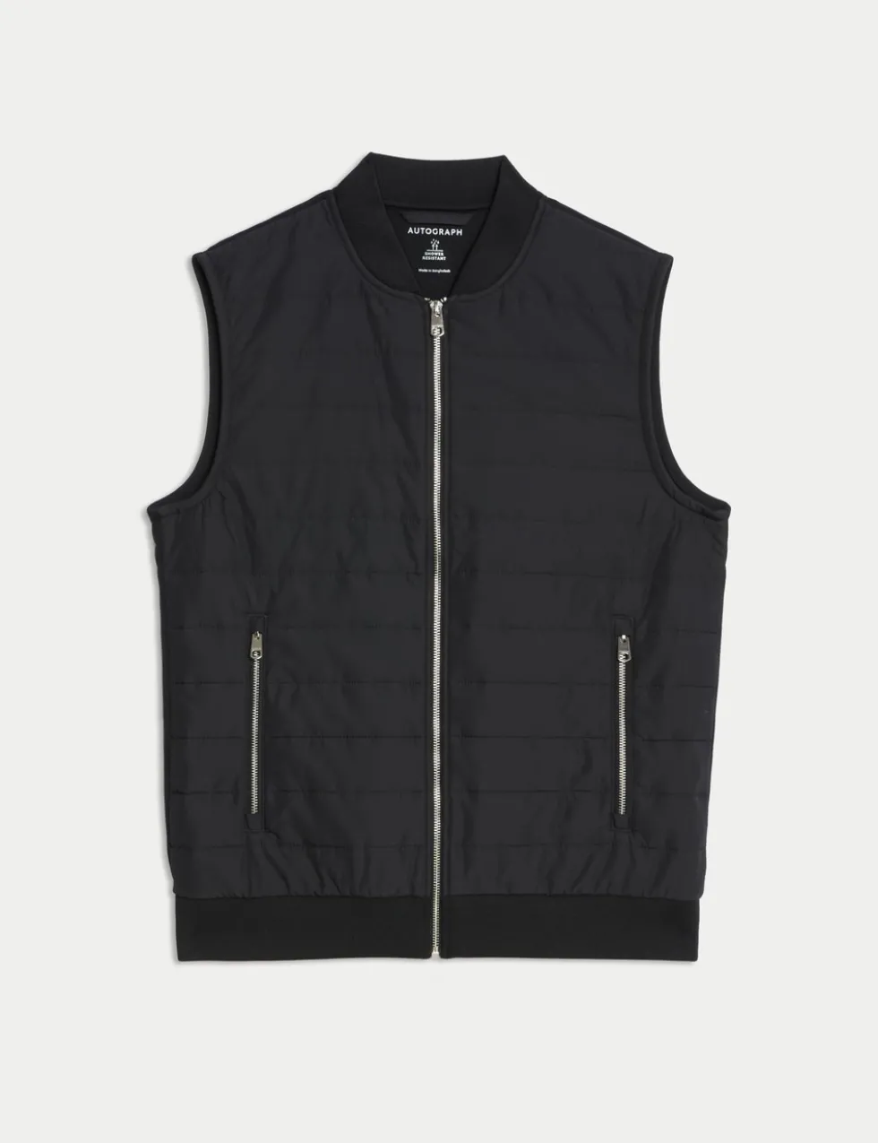 Cotton Rich Zip Up Quilted Gilet with Stormwear™