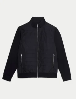 Cotton Rich Zip Up Quilted Jacket