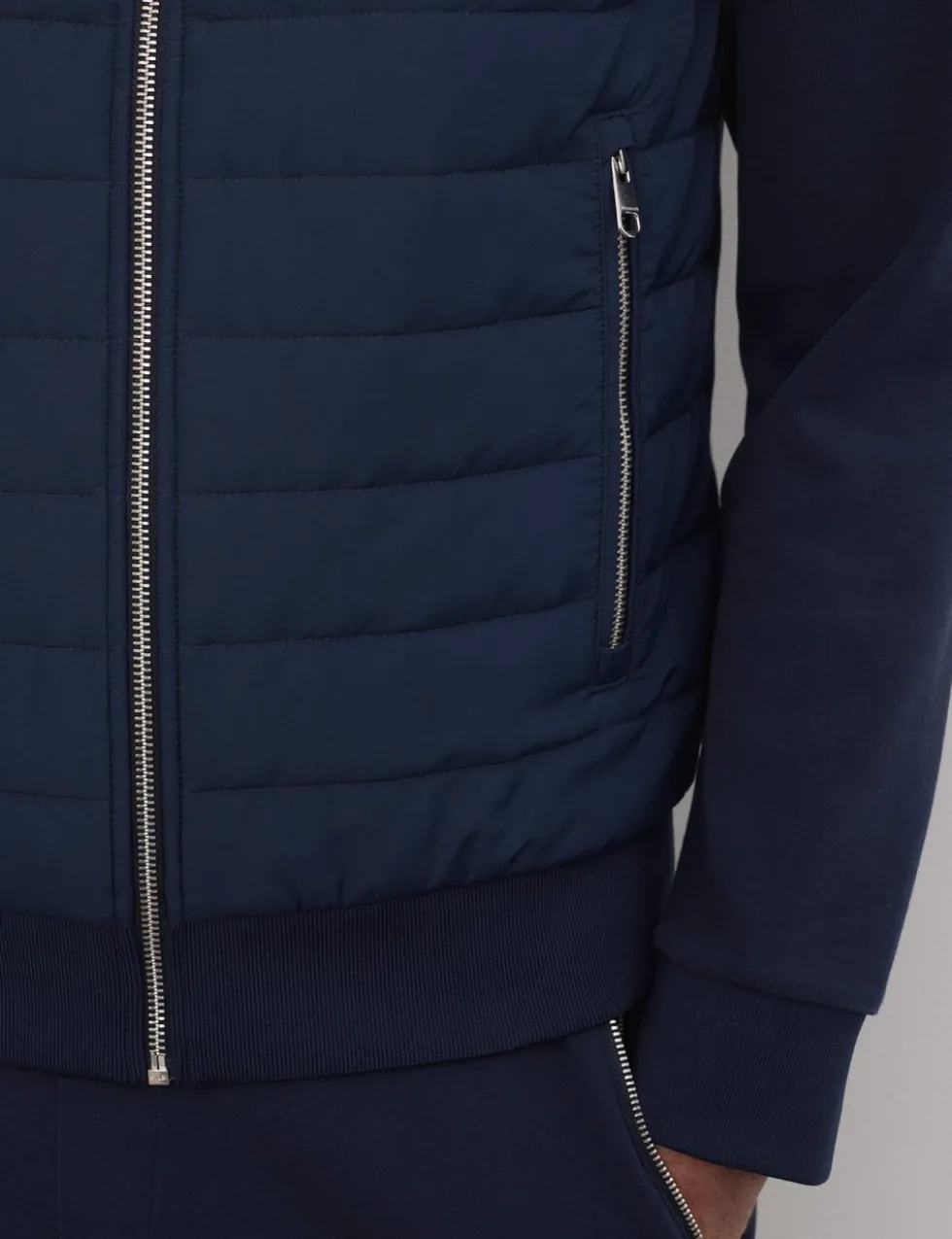 Cotton Rich Zip Up Quilted Jacket