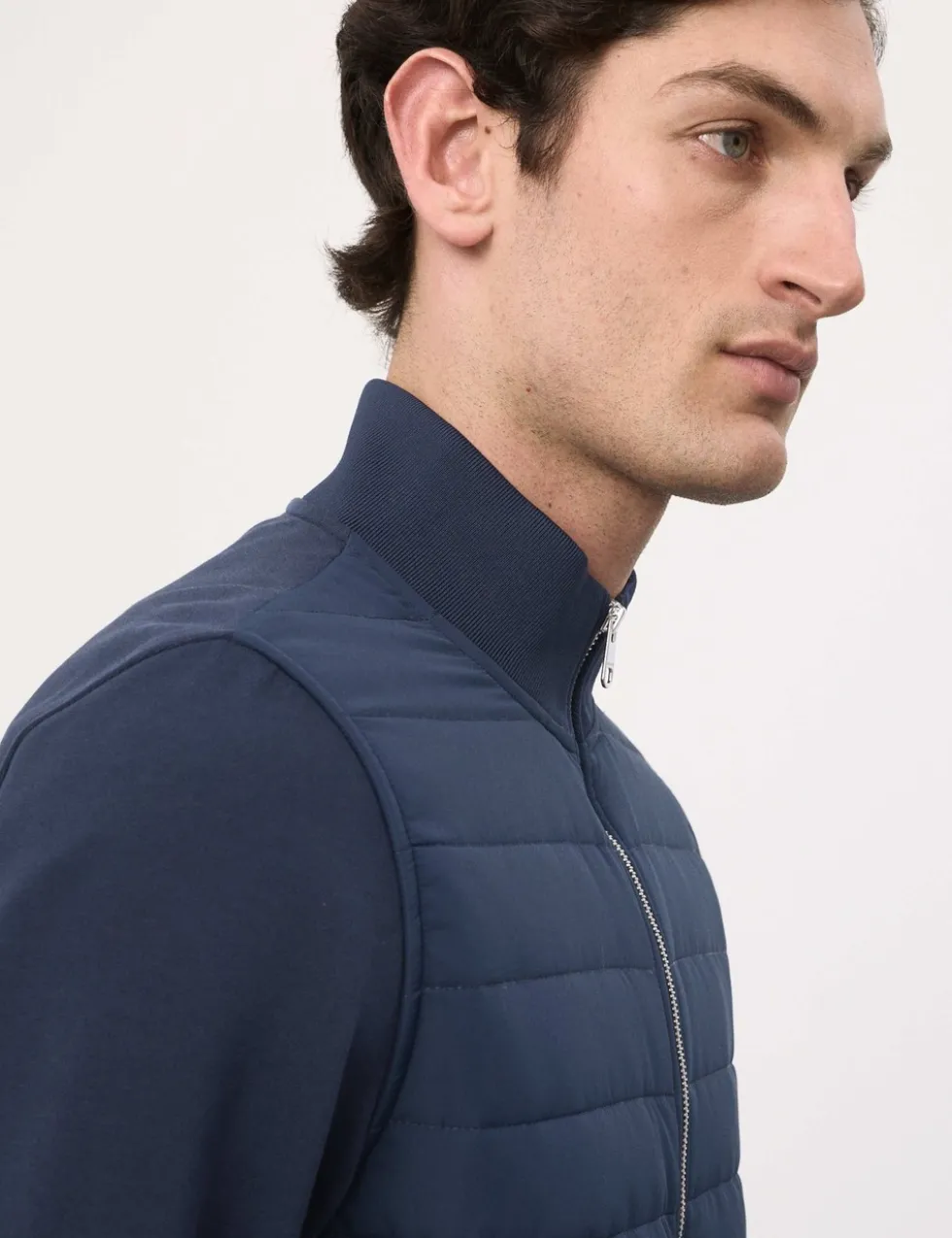 Cotton Rich Zip Up Quilted Jacket
