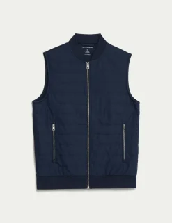 Cotton Rich Zip Up Quilted Gilet with Stormwear™