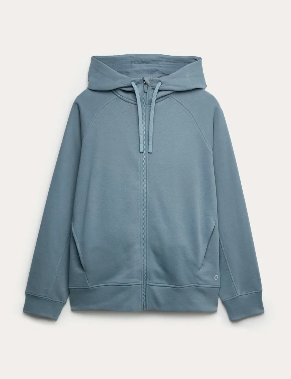 Cotton Rich Zip Up Relaxed Hoodie