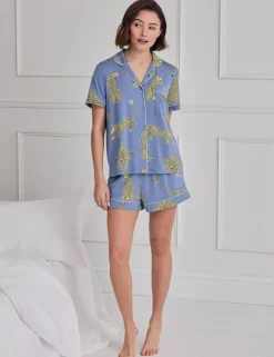 Cotton Righ Rainbow Cockapoo Print Short Pyjama Set