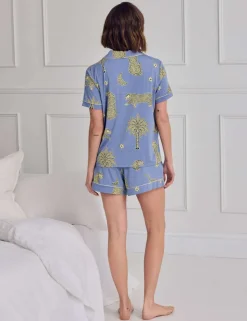 Cotton Righ Rainbow Cockapoo Print Short Pyjama Set