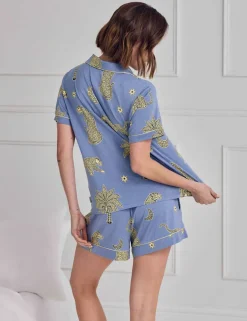 Cotton Righ Rainbow Cockapoo Print Short Pyjama Set
