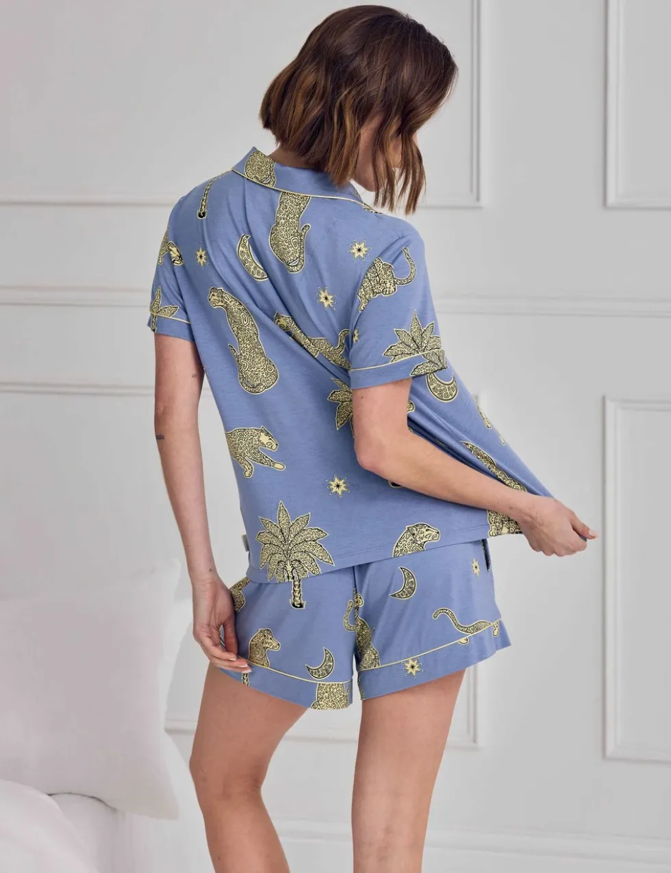 Cotton Righ Rainbow Cockapoo Print Short Pyjama Set