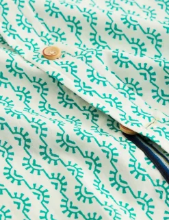 Cotton Stretch Printed Short Sleeve Shirt
