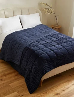 Cotton Velvet Quilted Bedspread
