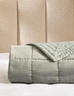 Cotton Velvet Quilted Bedspread