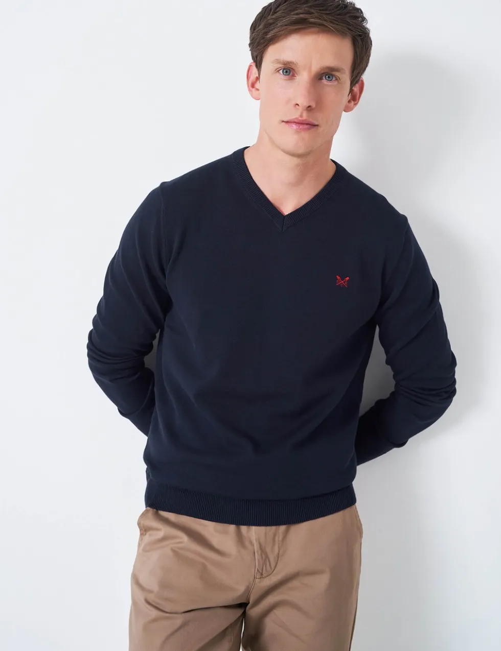 Cotton V-Neck Jumper