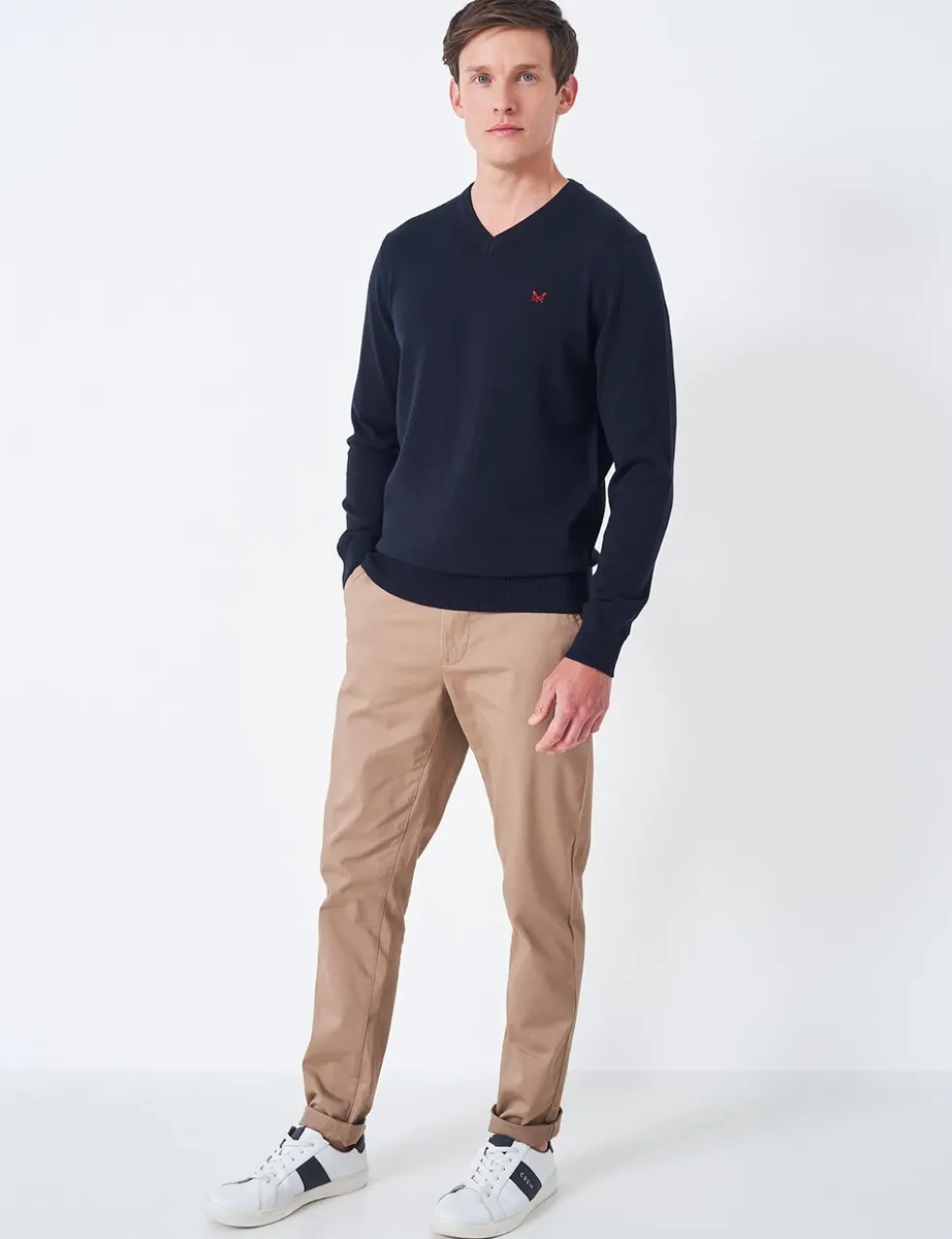 Cotton V-Neck Jumper