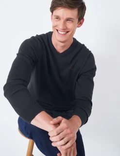 Cotton V-Neck Jumper