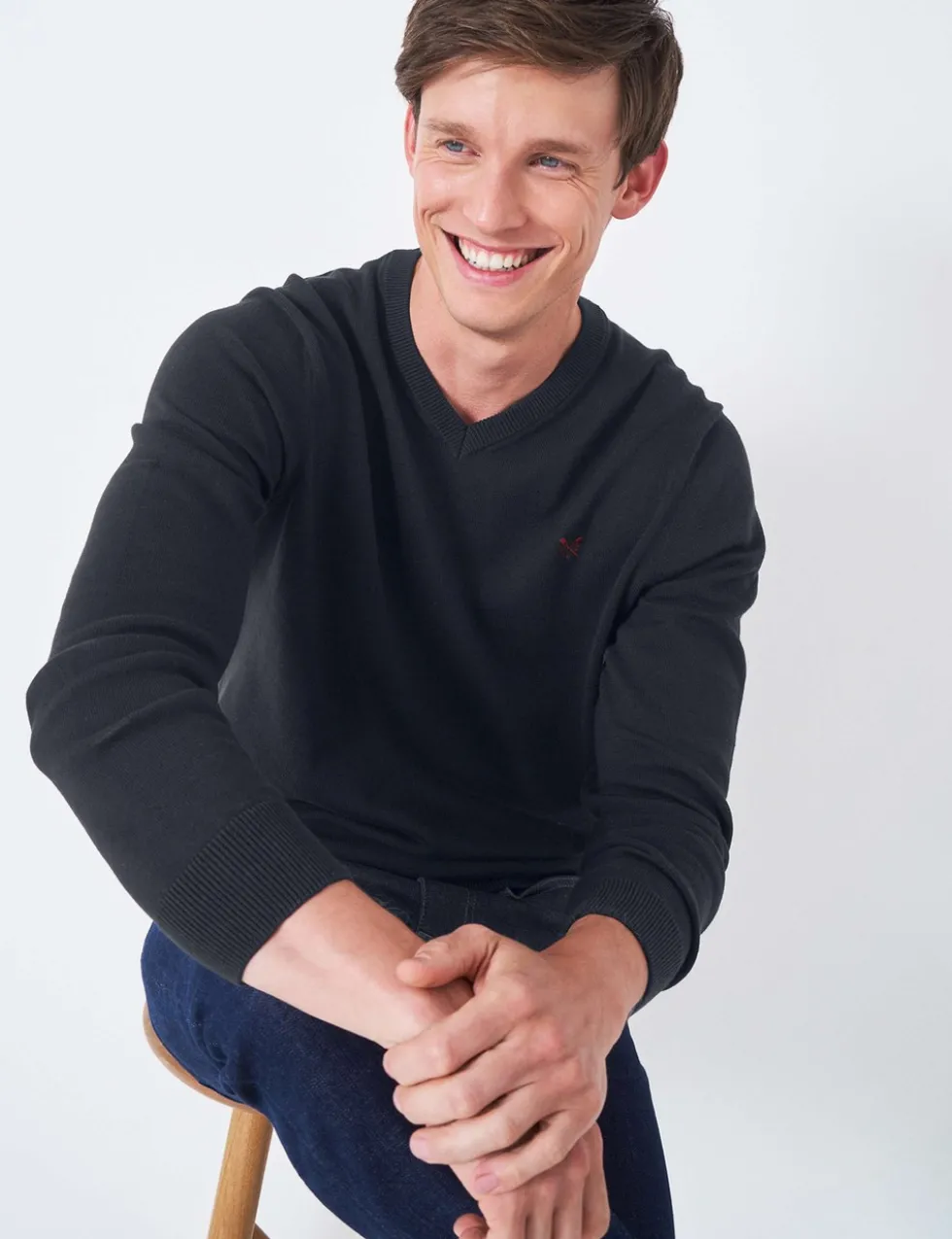 Cotton V-Neck Jumper