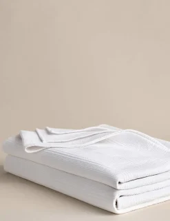 Cotton with Linen Ribbed Bedspread with Linen