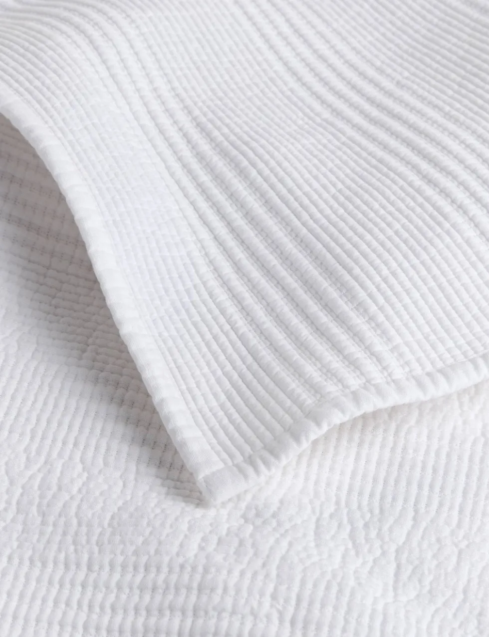 Cotton with Linen Ribbed Bedspread with Linen