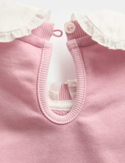 Cotton-Rich Collared Sweat Top & Bottom Outfit (1-8 Yrs)