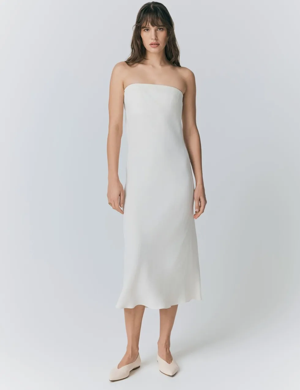 Crepe Bandeau Midaxi Bodycon Dress