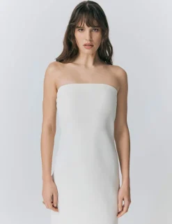 Crepe Bandeau Midaxi Bodycon Dress