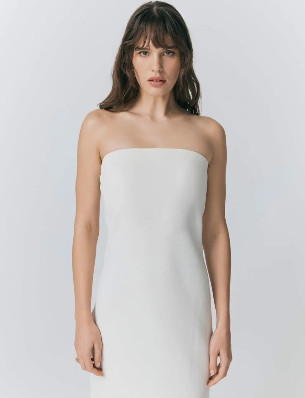 Crepe Bandeau Midaxi Bodycon Dress