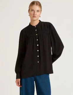 Crepe Button Through Blouse