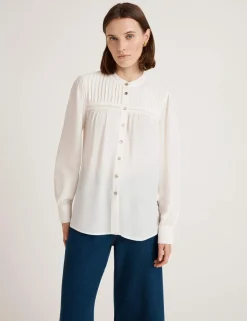 Crepe Button Through Blouse
