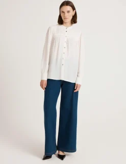 Crepe Button Through Blouse