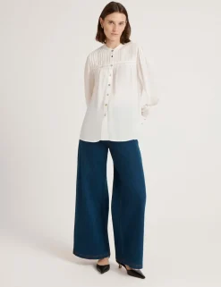 Crepe Button Through Blouse