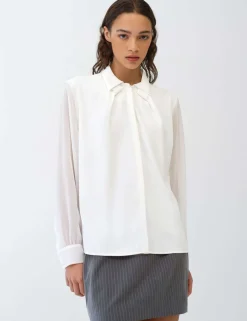 Crepe Collar Detail Shirt