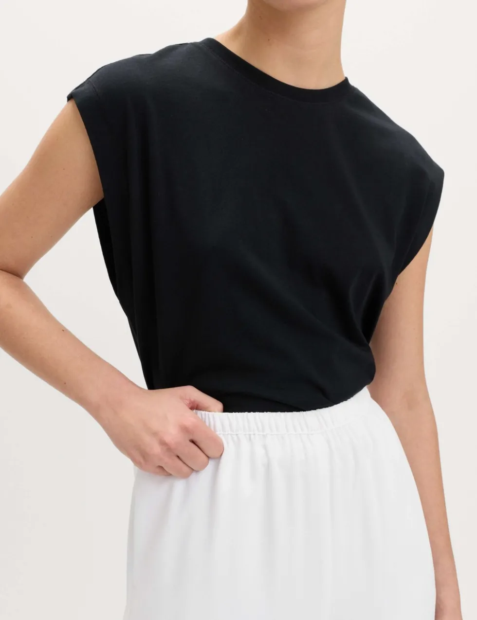 Crepe Elasticated Waist Wide Leg Trousers