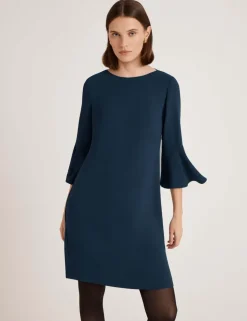 Crepe Frill Sleeve Mini Dress