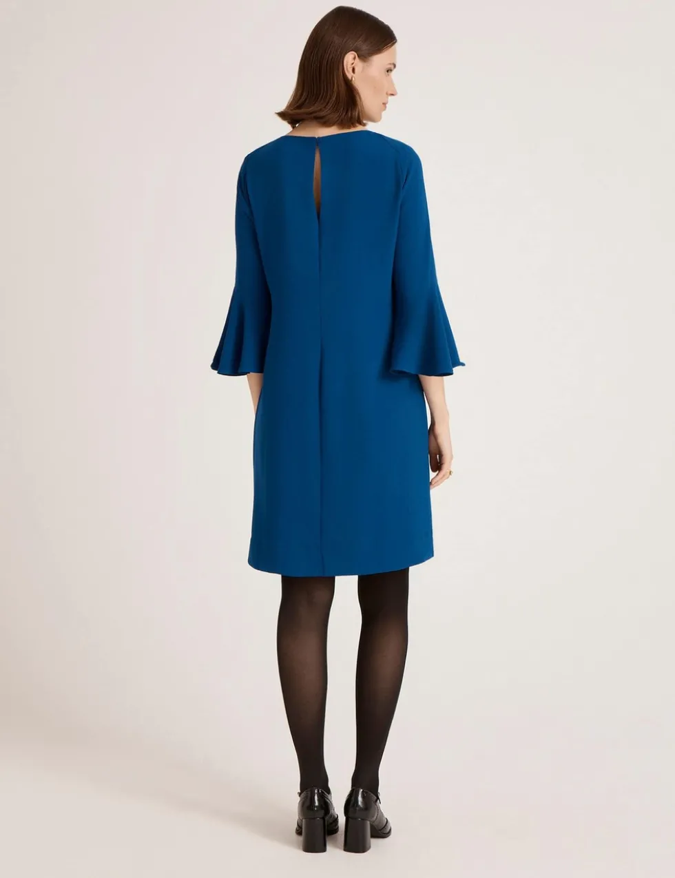 Crepe Frill Sleeve Mini Dress