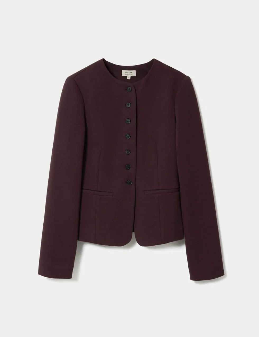 Crepe Jersey Button Detail Jacket
