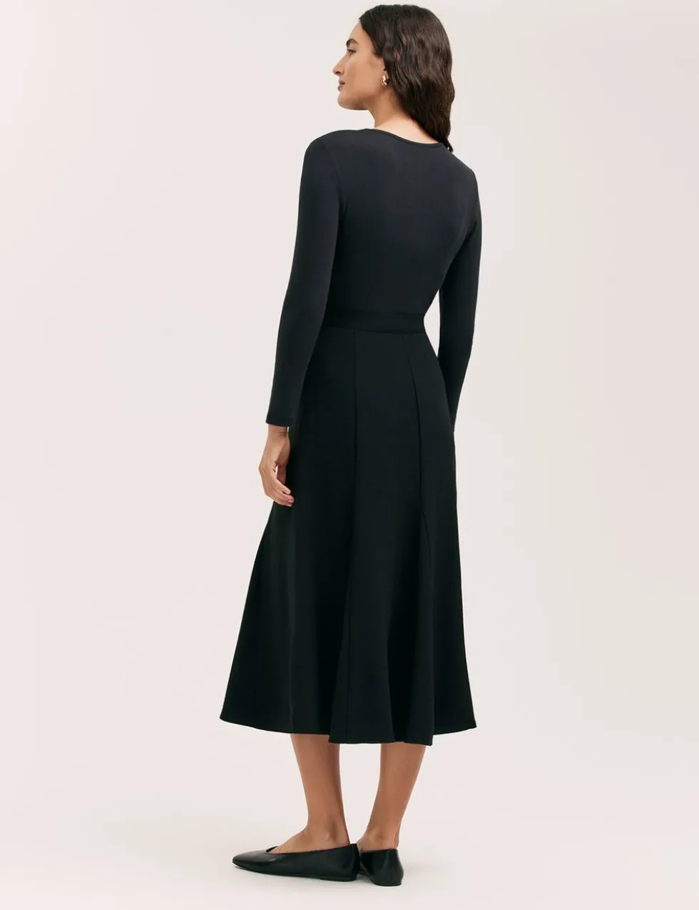 Crepe Pleated Midi Skirt