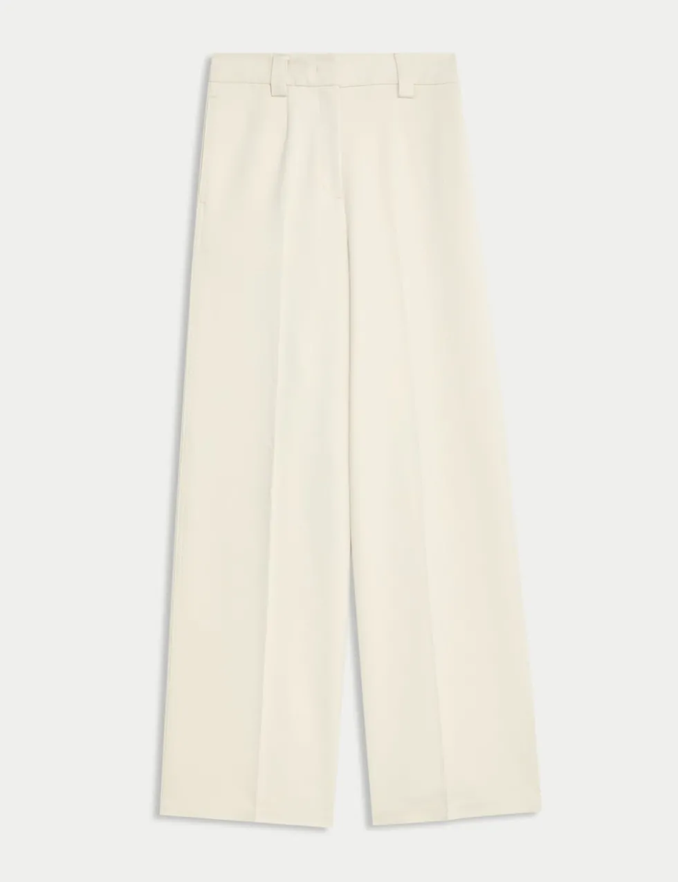 Crepe Tab Detail Wide Leg Trousers