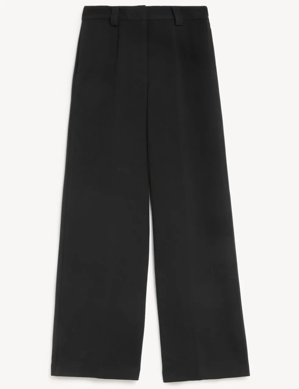 Crepe Tab Detail Wide Leg Trousers