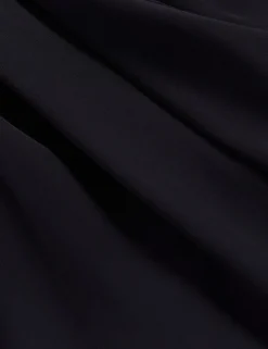 Crepe Tie Detail Midi Shirt Dress