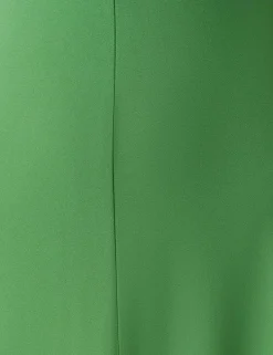 Crepe V-Neck Midi Tea Dress